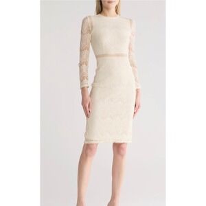 Love By Design Women's Lace Long Sleeve Midi Dress - White - Casual Dresses Love By Design Women's Lace Long Sleeve Midi Dress - White - Casual Dresses